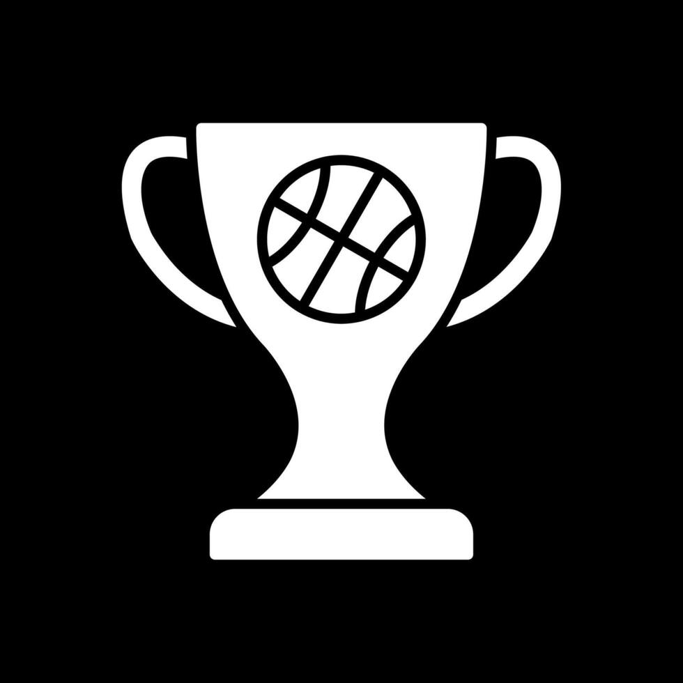 baloncesto glifo invertido icono diseño vector