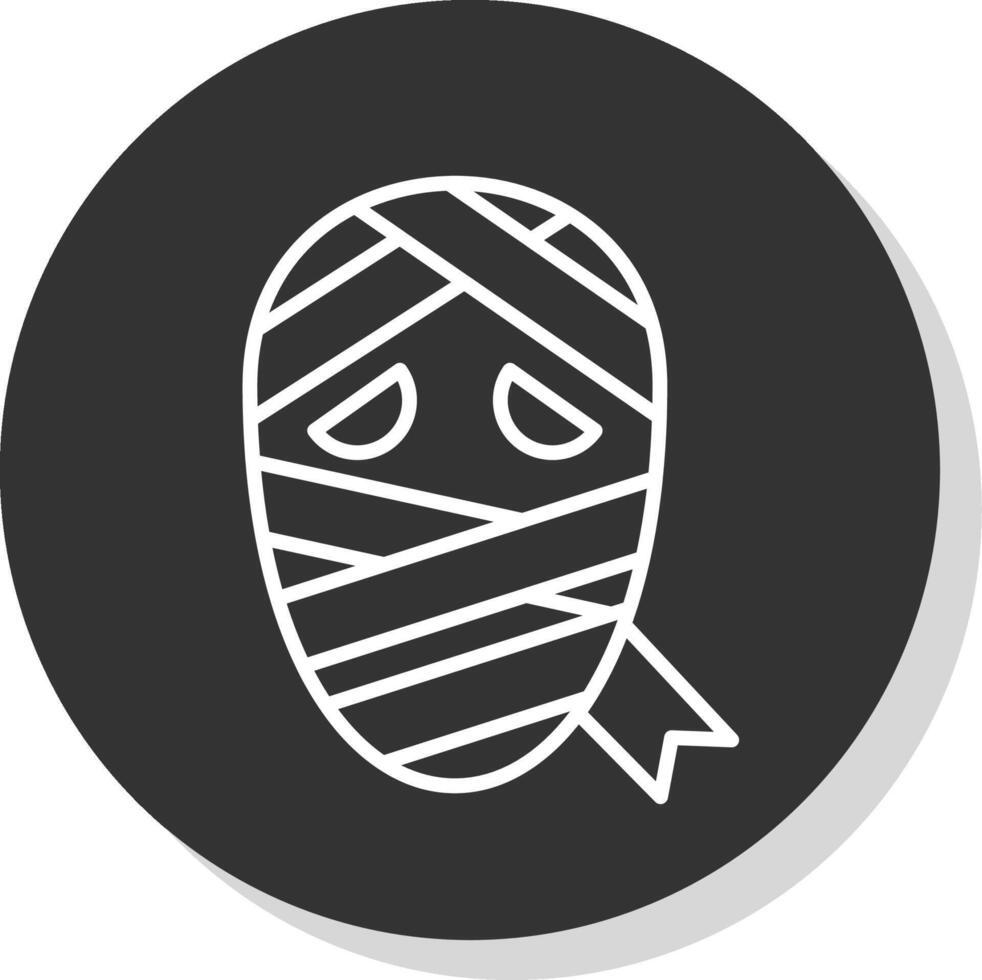 Mummy Glyph Due Circle Icon Design vector