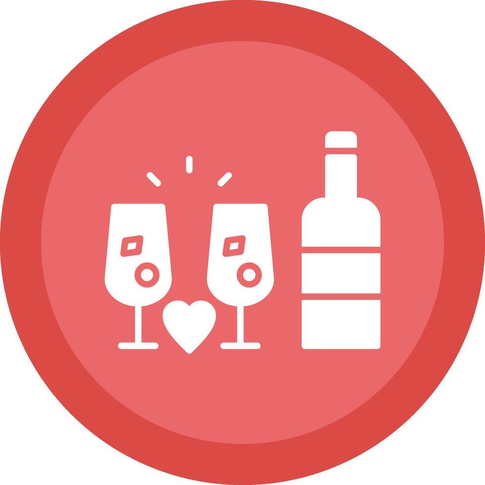 Drink Glyph Due Circle Icon Design vector