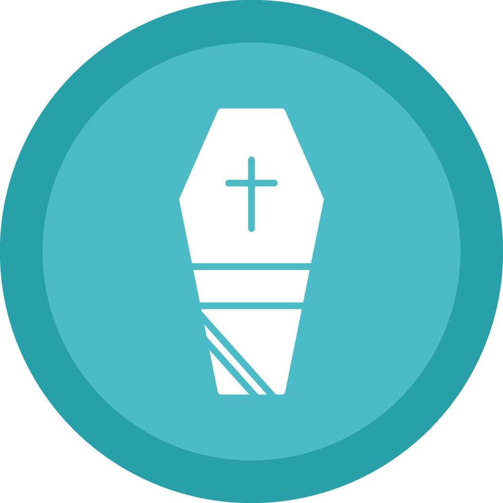 Coffin Glyph Due Circle Icon Design vector