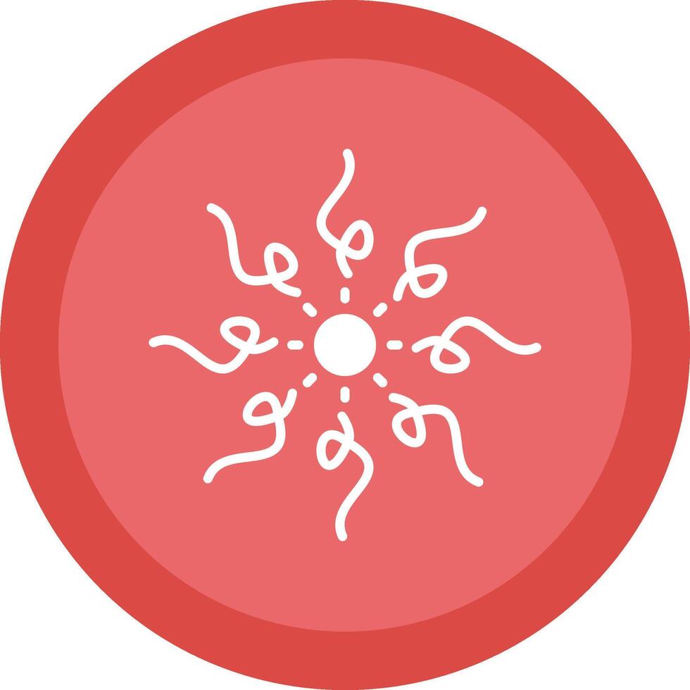 Firework Glyph Due Circle Icon Design vector