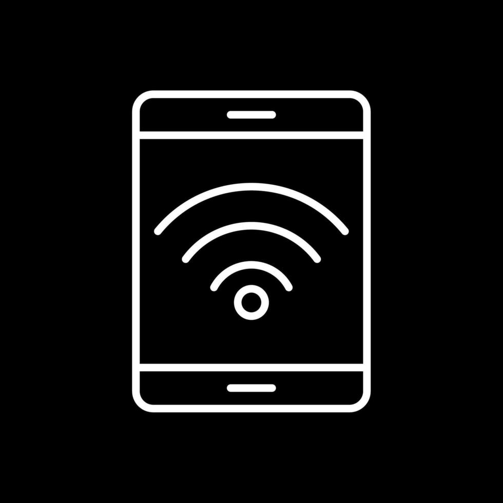 Wifi Line Inverted Icon Design vector