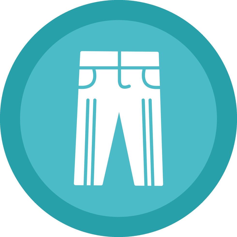 pantalones glifo debido circulo icono diseño vector