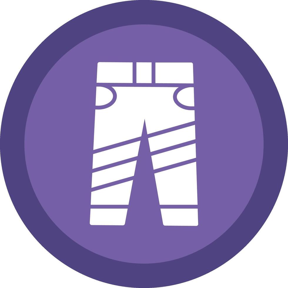 Jeans Glyph Due Circle Icon Design vector