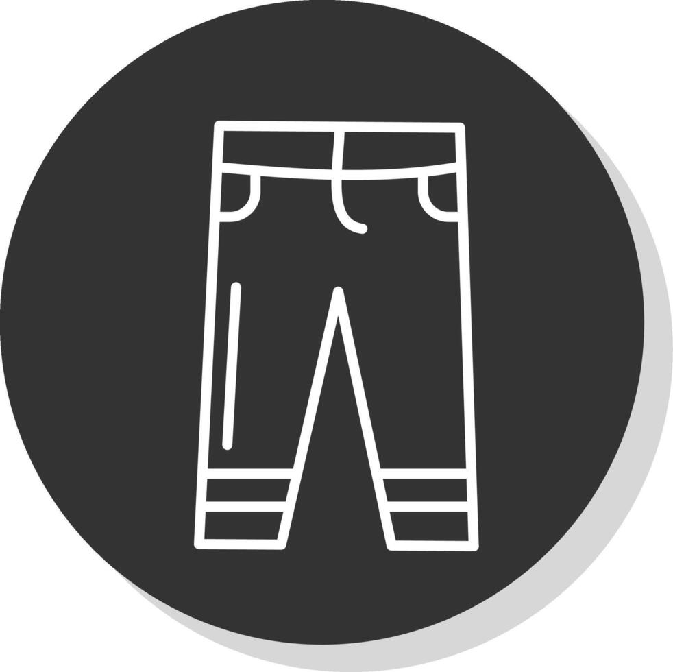 Trousers Glyph Due Circle Icon Design vector
