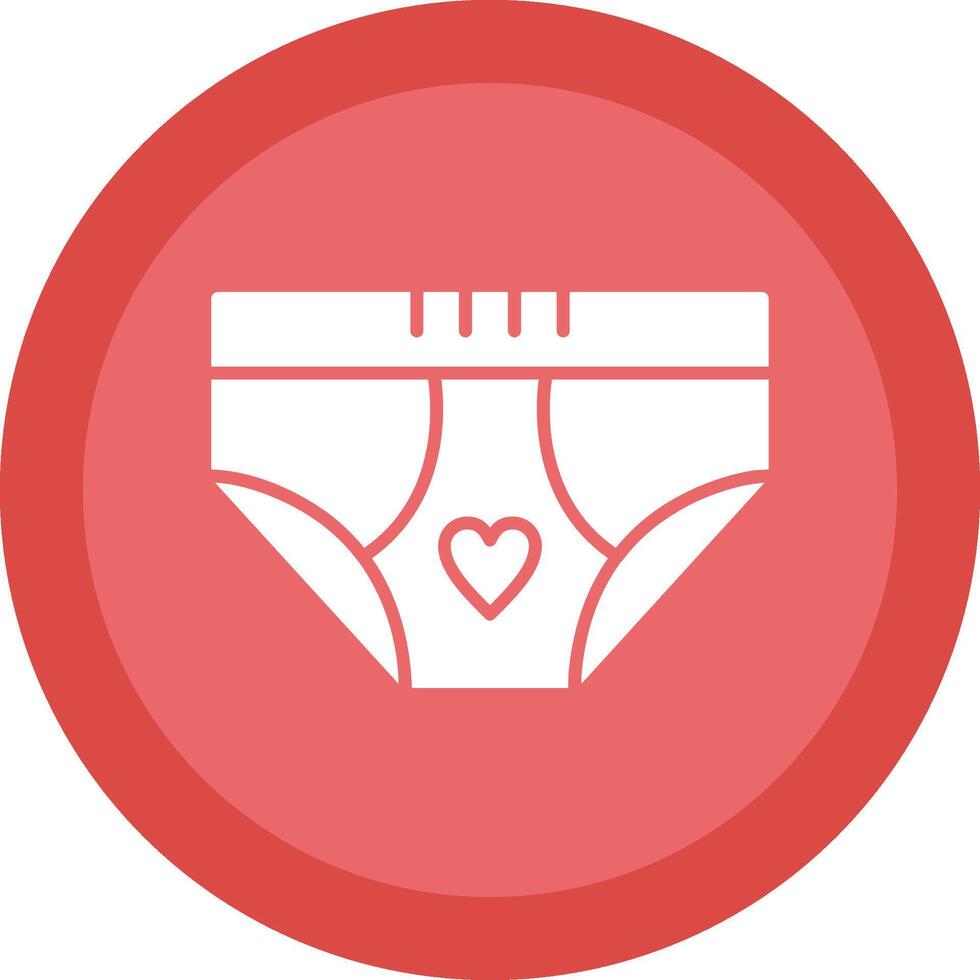 Underwear Glyph Due Circle Icon Design vector