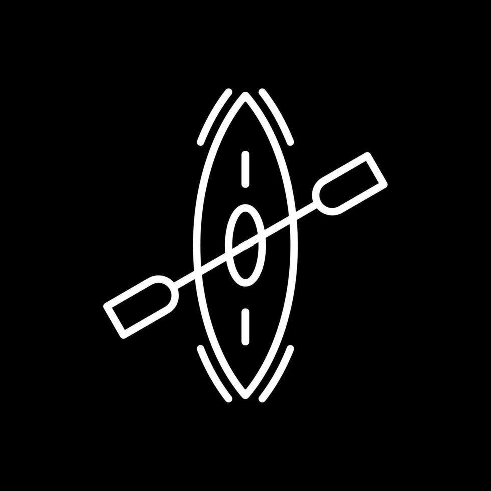 Kayak Line Inverted Icon Design vector