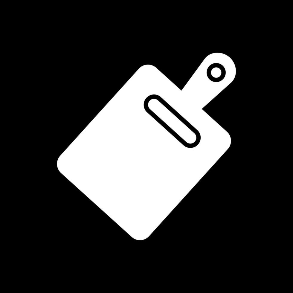 Cutting Board Glyph Inverted Icon Design vector