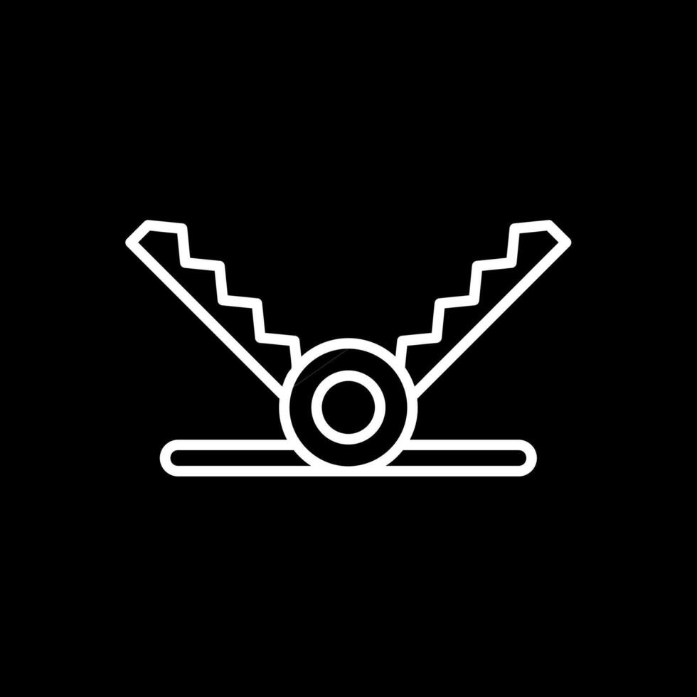 Trap Line Inverted Icon Design vector