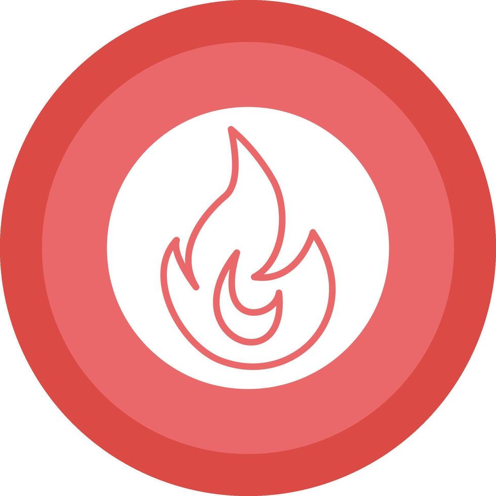 fuego glifo debido circulo icono diseño vector