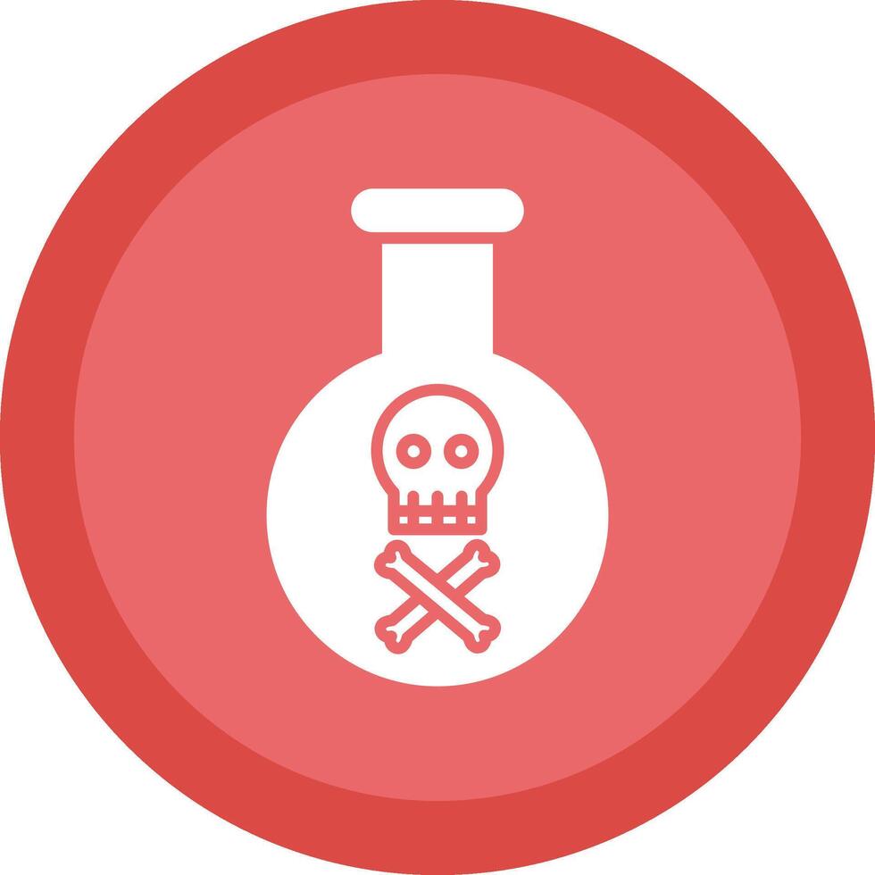 Poison Glyph Due Circle Icon Design vector