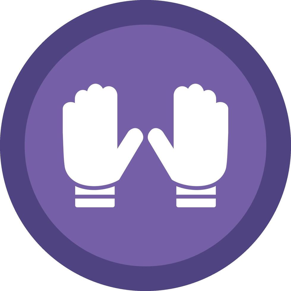 Glove Glyph Due Circle Icon Design vector