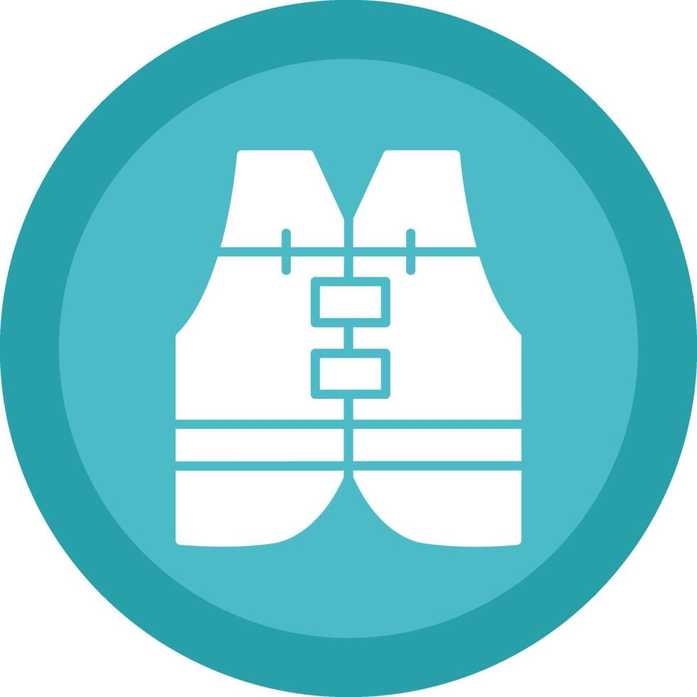 Life Vest Glyph Due Circle Icon Design vector