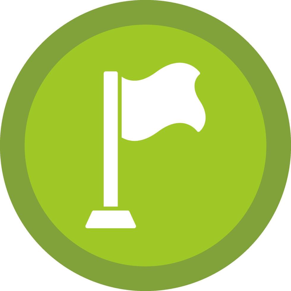 Flag Glyph Due Circle Icon Design vector