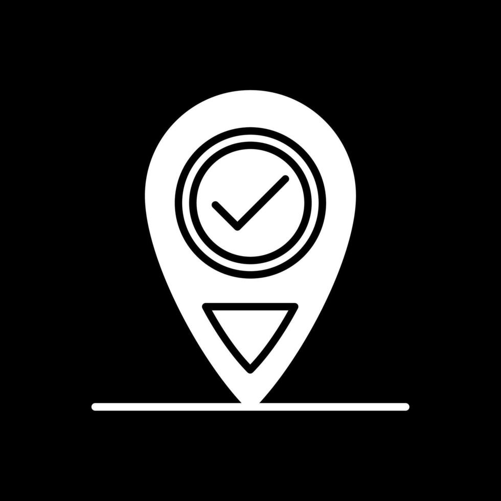 Location Glyph Inverted Icon Design vector