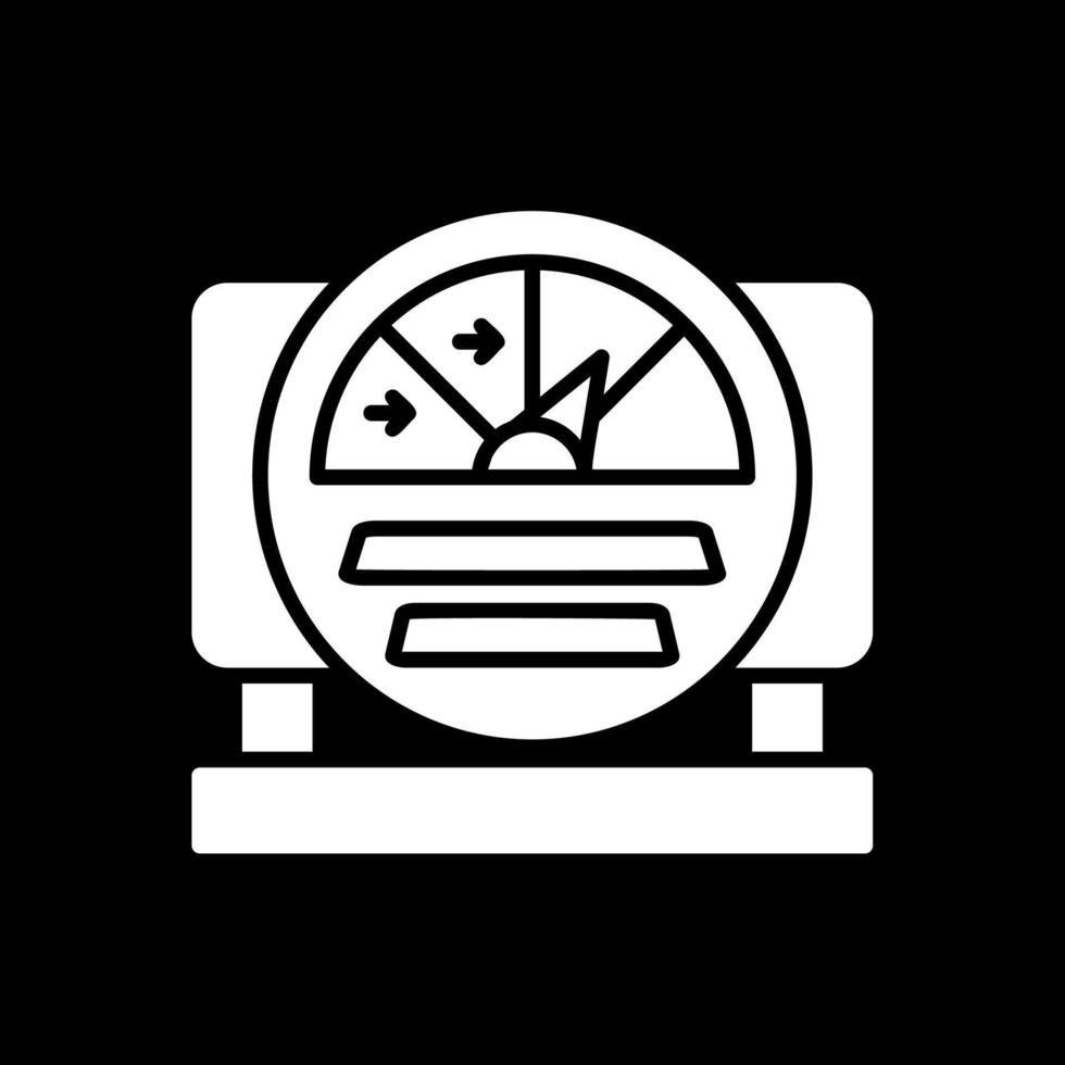 Gauge Glyph Inverted Icon Design vector
