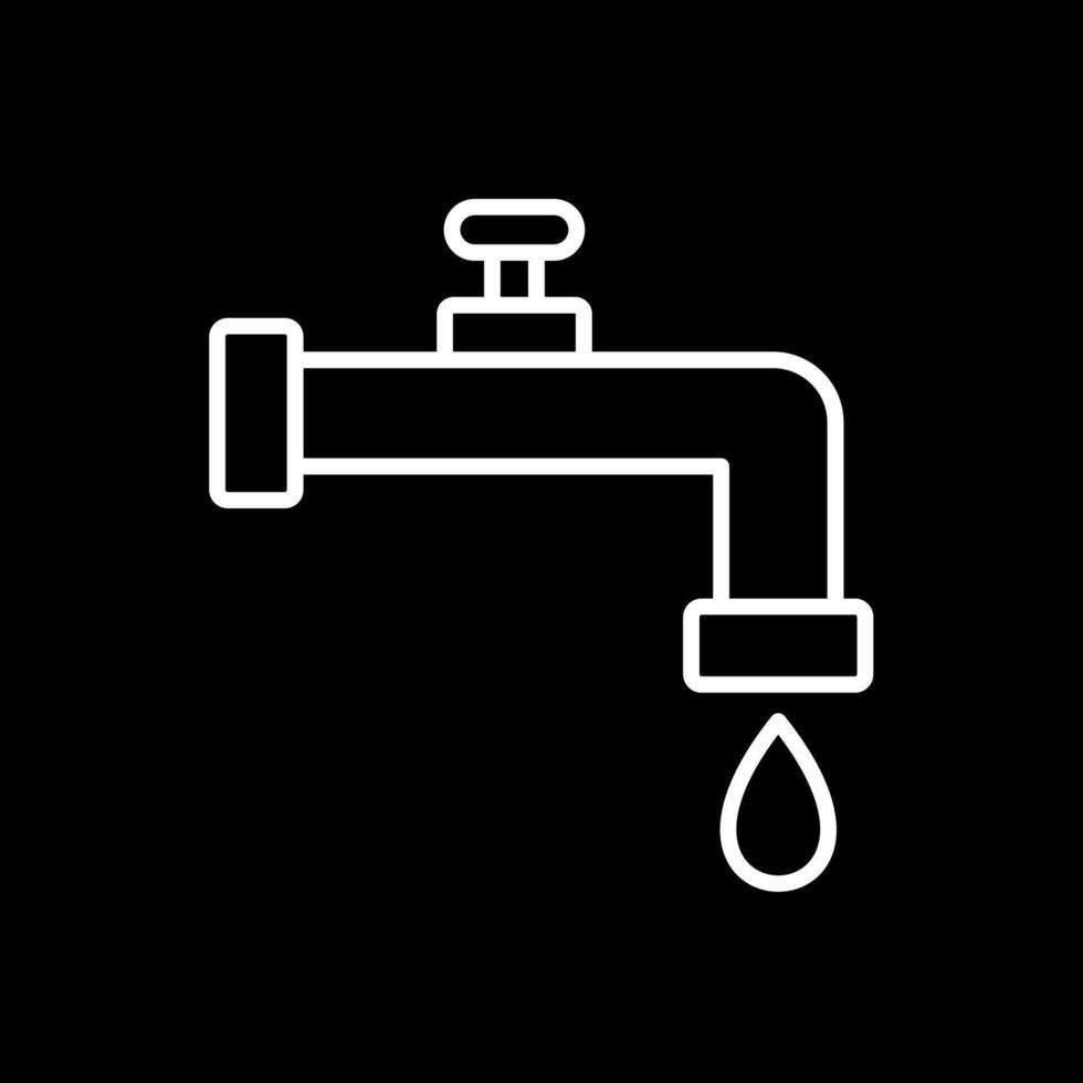 Faucet Line Inverted Icon Design vector