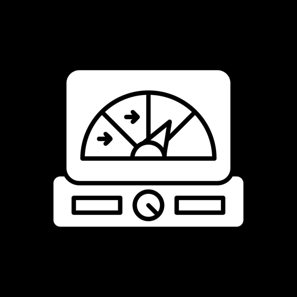 Gauge Glyph Inverted Icon Design vector