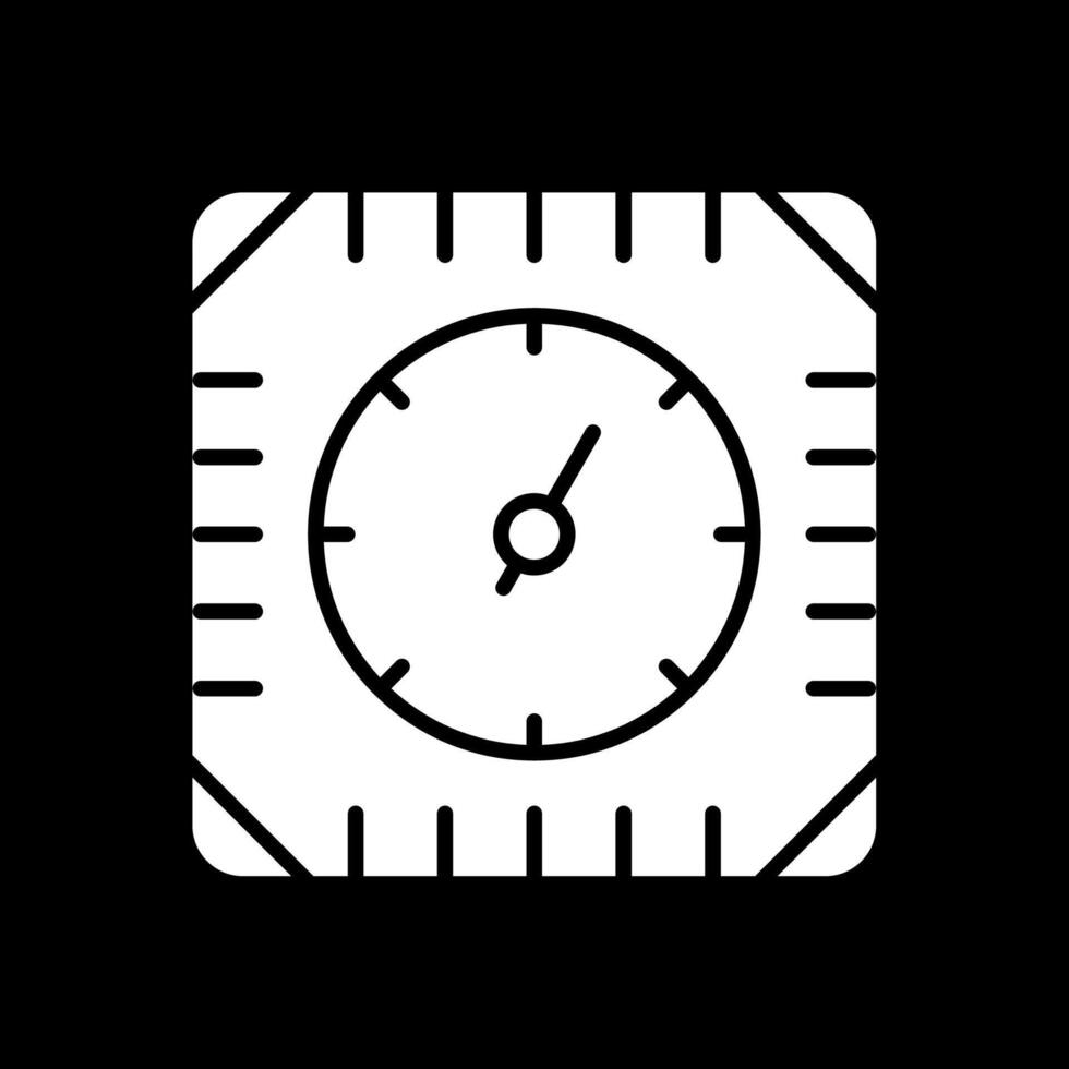 Gauge Glyph Inverted Icon Design vector