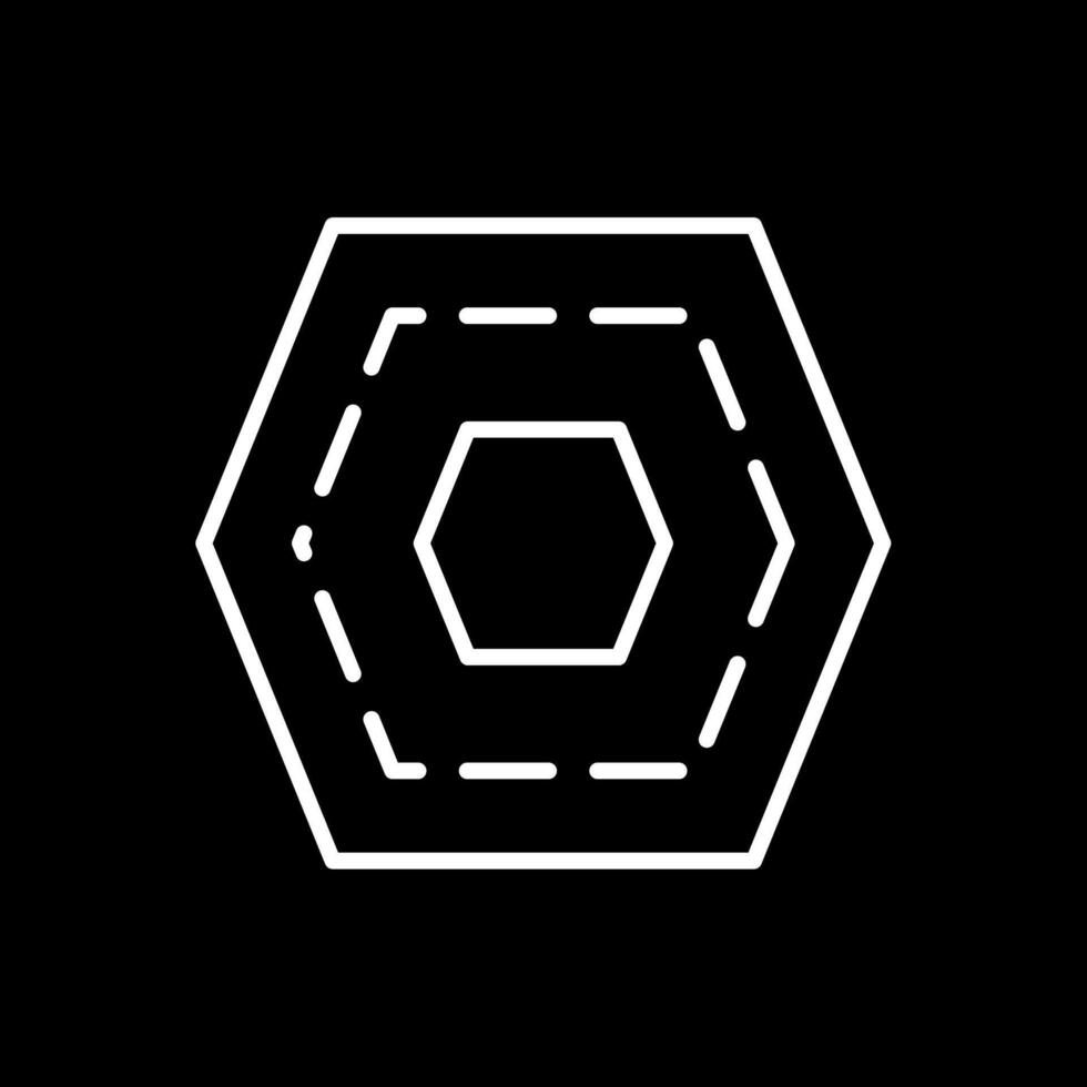 Nut Line Inverted Icon Design vector