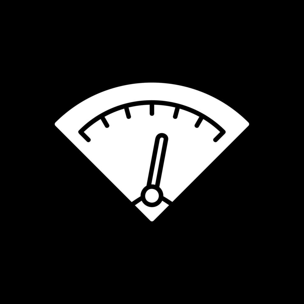 Gauge Glyph Inverted Icon Design vector