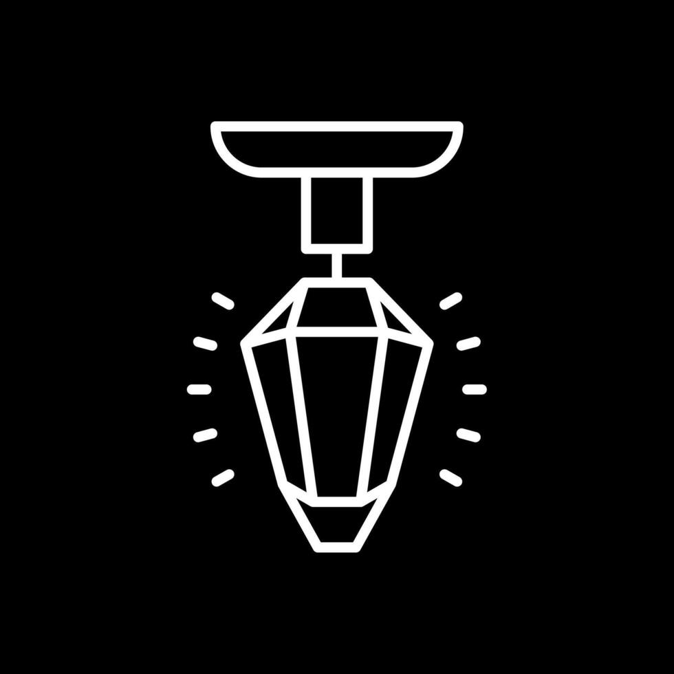 Street Light Line Inverted Icon Design vector