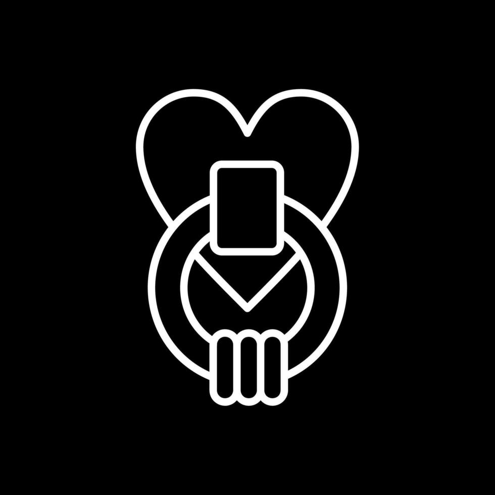 Door Knocker Line Inverted Icon Design vector
