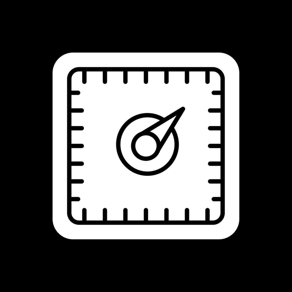 Gauge Glyph Inverted Icon Design vector