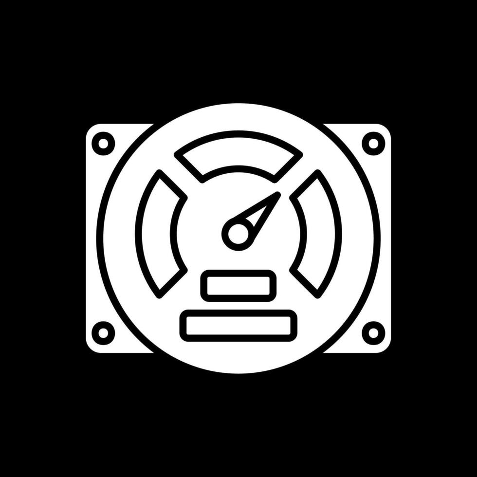 Gauge Glyph Inverted Icon Design vector