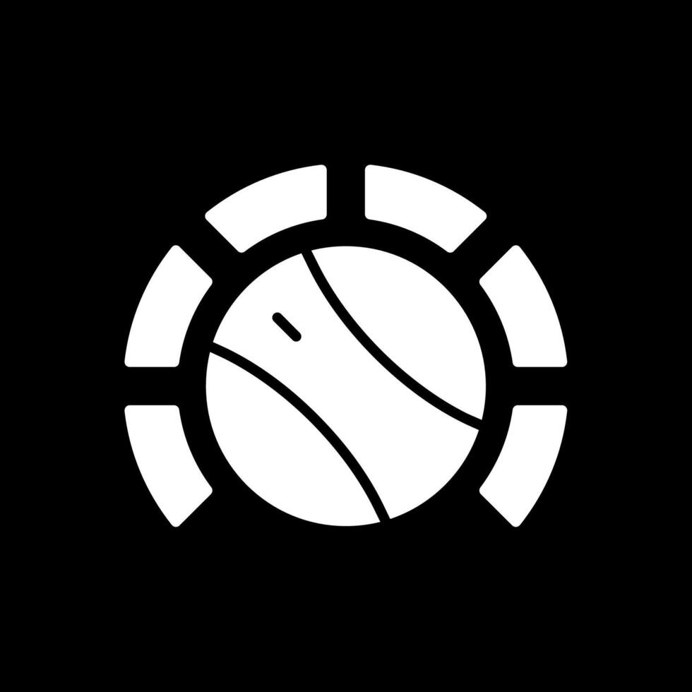 Thermostat Glyph Inverted Icon Design vector