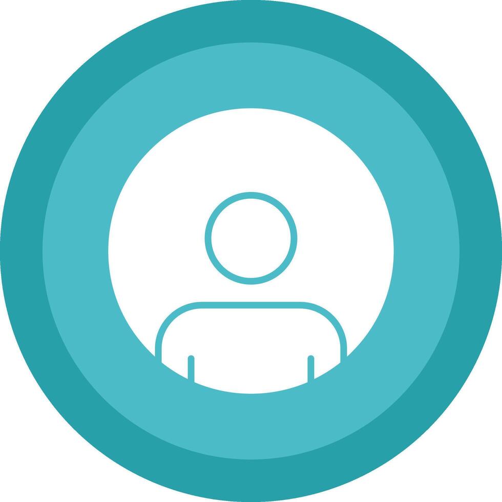 User Glyph Due Circle Icon Design vector