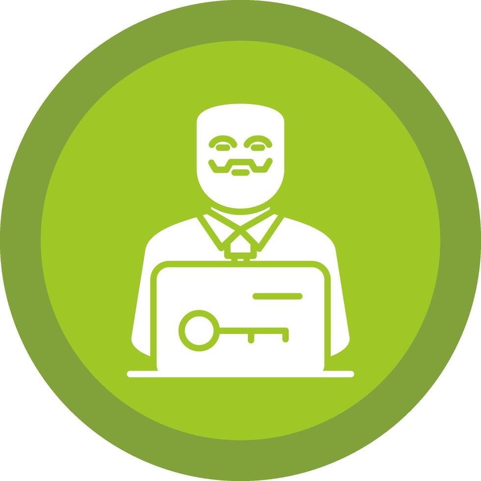 Anonymous Glyph Due Circle Icon Design vector