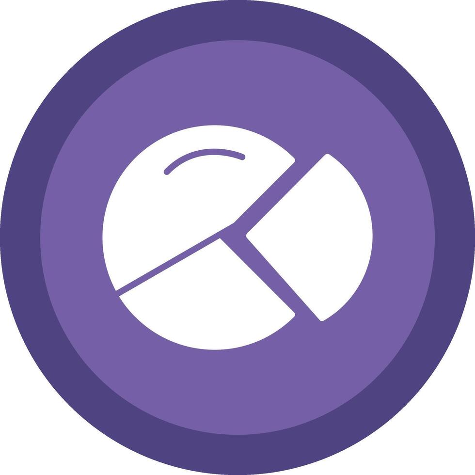 Pie Chart Glyph Due Circle Icon Design vector