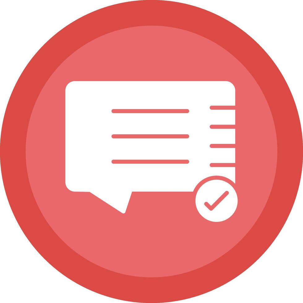 Chat Glyph Due Circle Icon Design vector