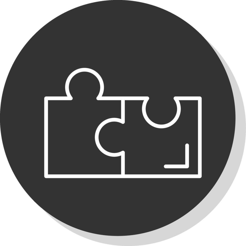 Puzzle Glyph Due Circle Icon Design vector