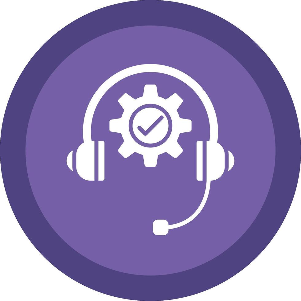 Technical Support Glyph Due Circle Icon Design vector