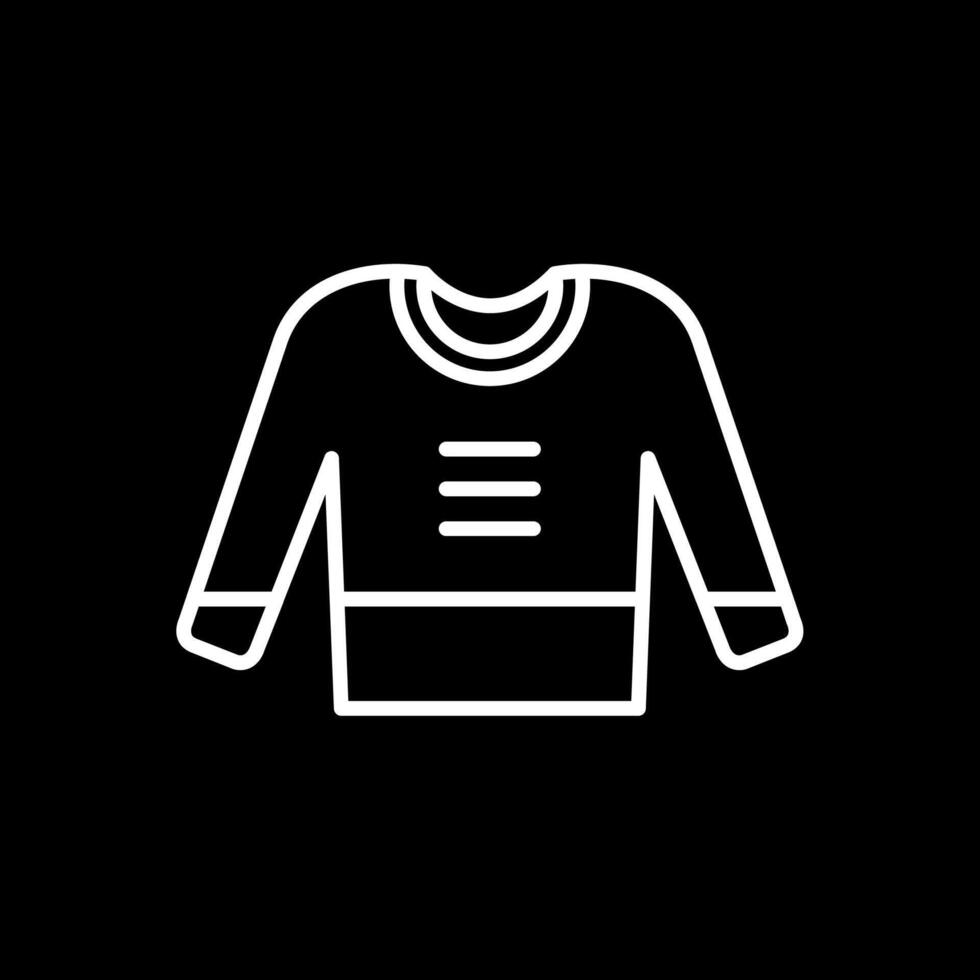 Jumper Line Inverted Icon Design vector