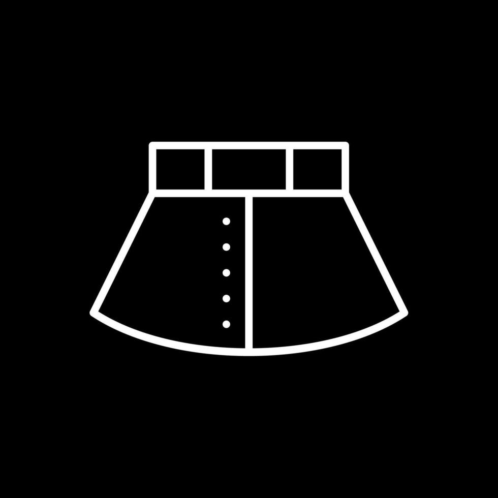 Skirt Line Inverted Icon Design vector