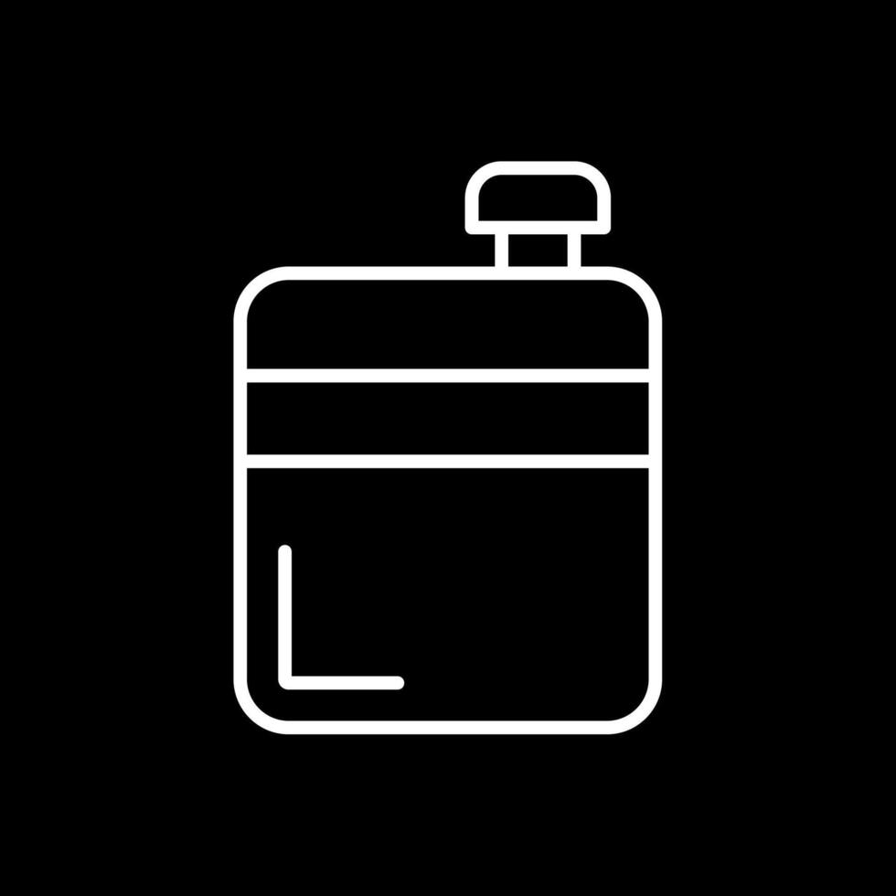 Flask Line Inverted Icon Design vector