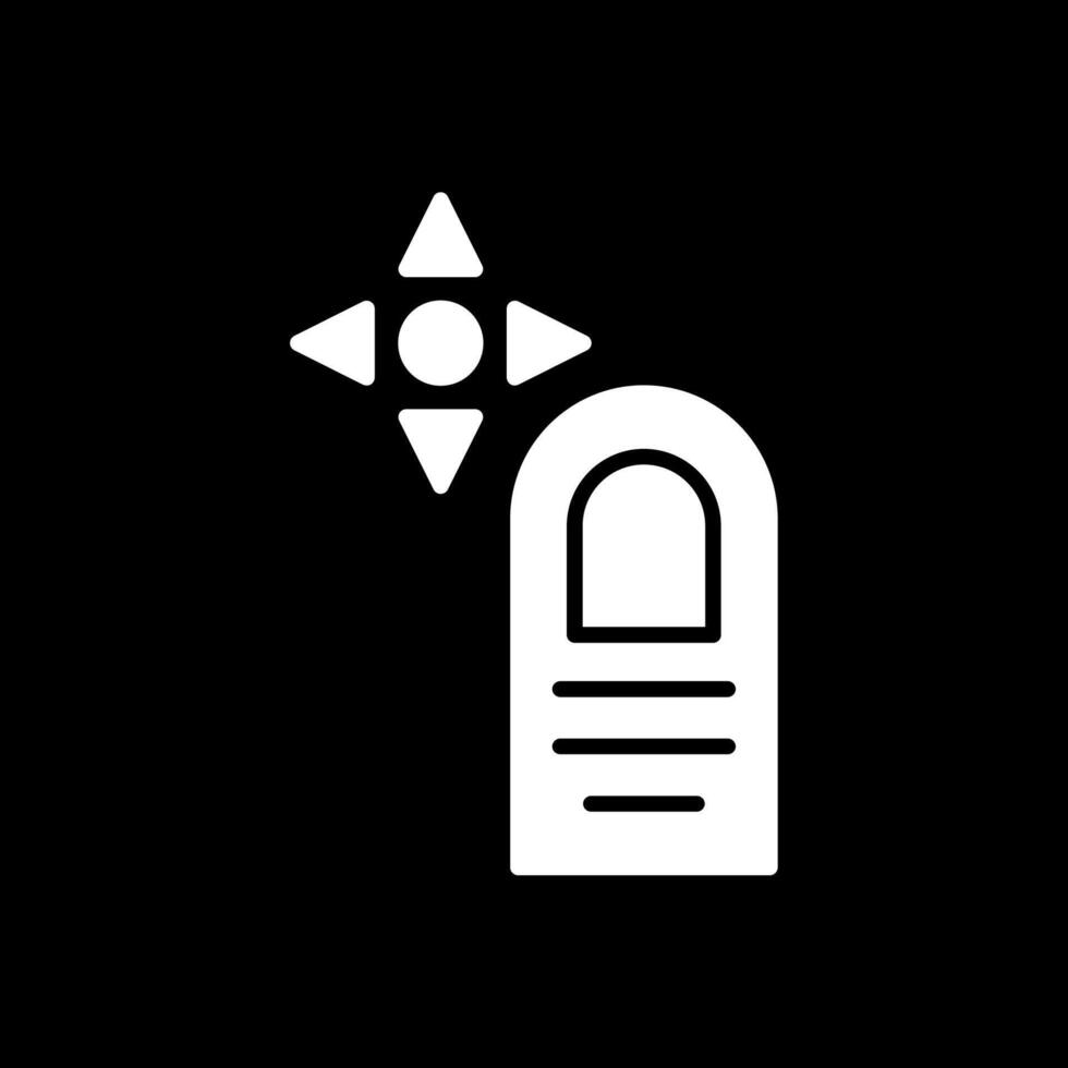 Drag Glyph Inverted Icon Design vector