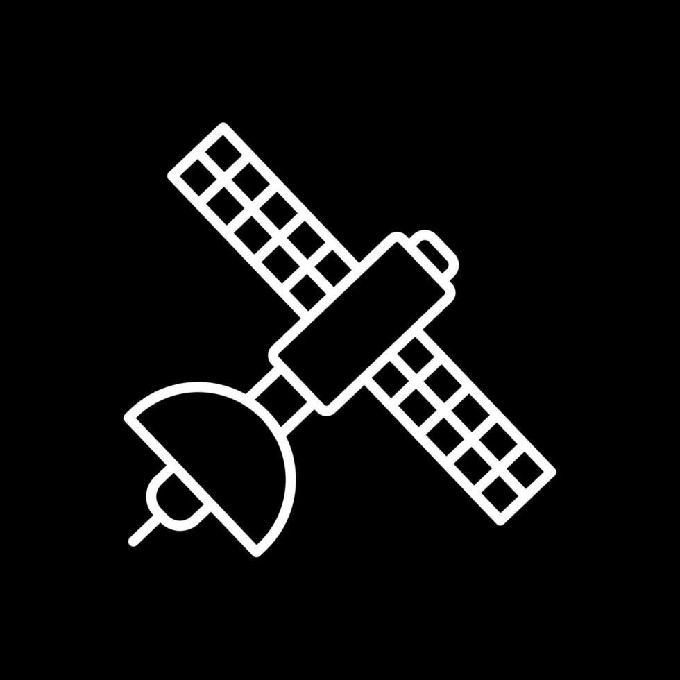 Satellite Line Inverted Icon Design vector