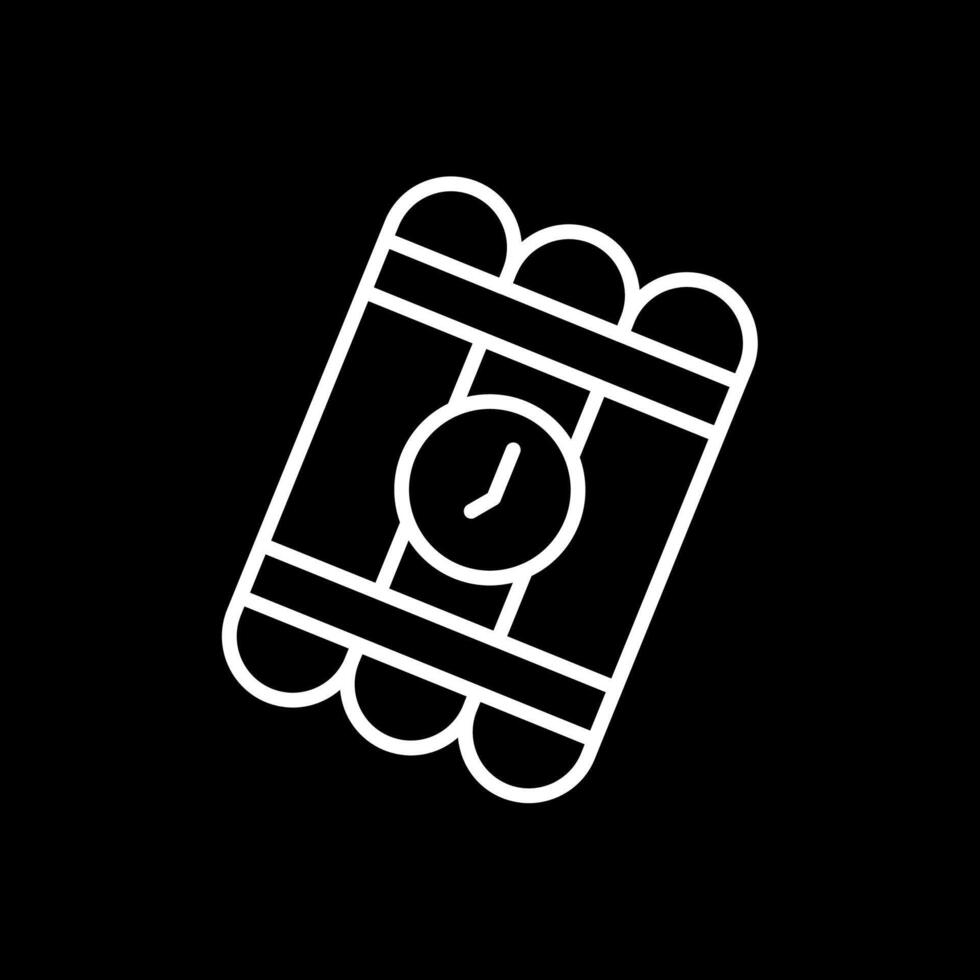Bomb Line Inverted Icon Design vector