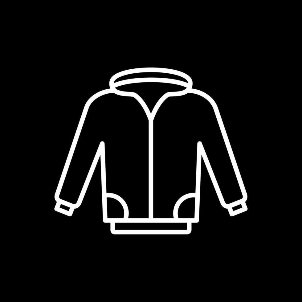 Jacket Line Inverted Icon Design vector