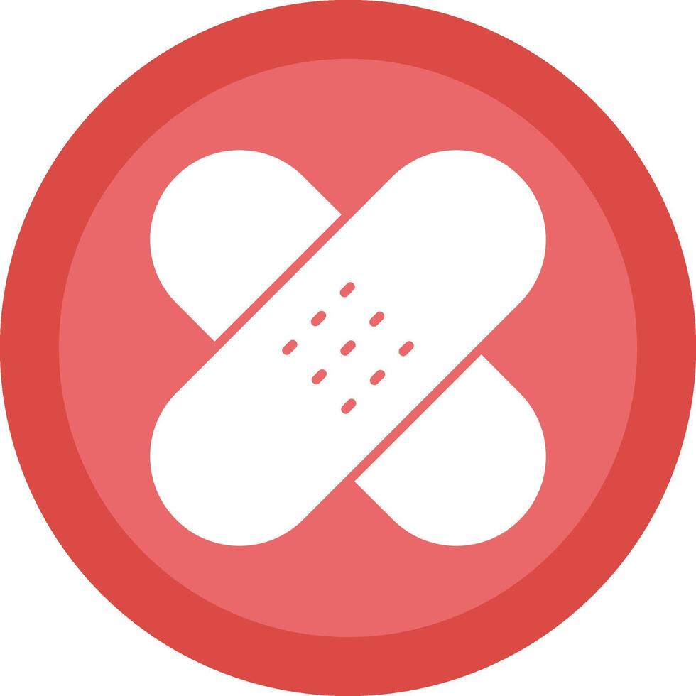 Band Aid Glyph Due Circle Icon Design vector