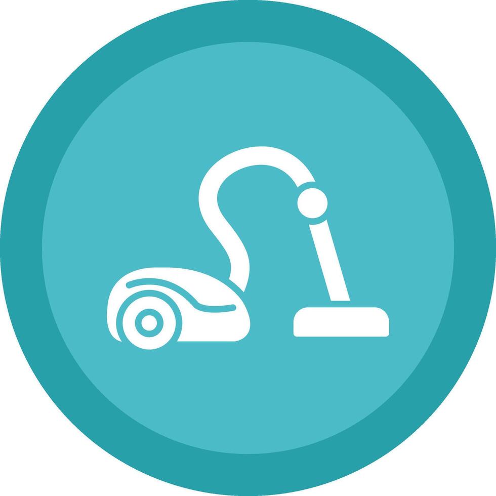 Vacuum Cleaner Glyph Due Circle Icon Design vector