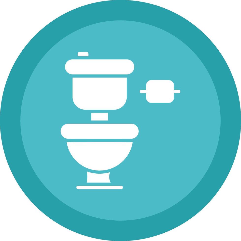 Toilet Glyph Due Circle Icon Design vector