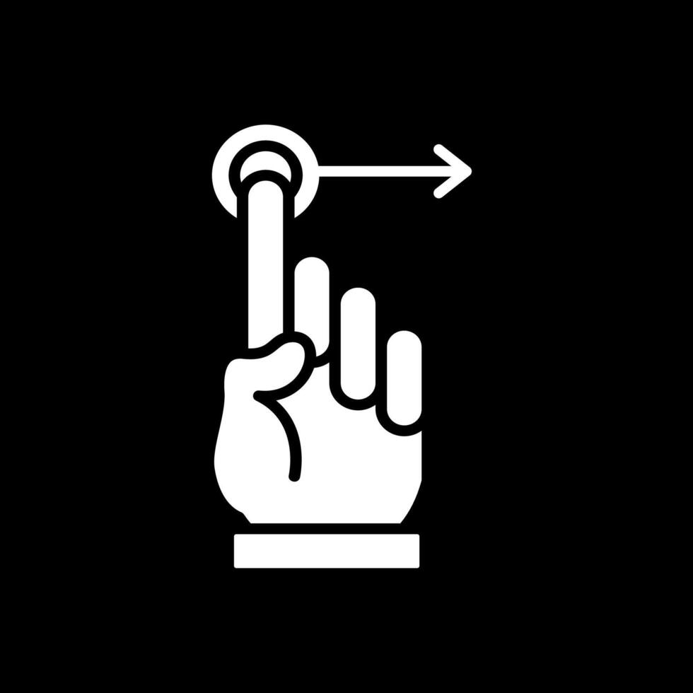 Hand Drag Glyph Inverted Icon Design vector