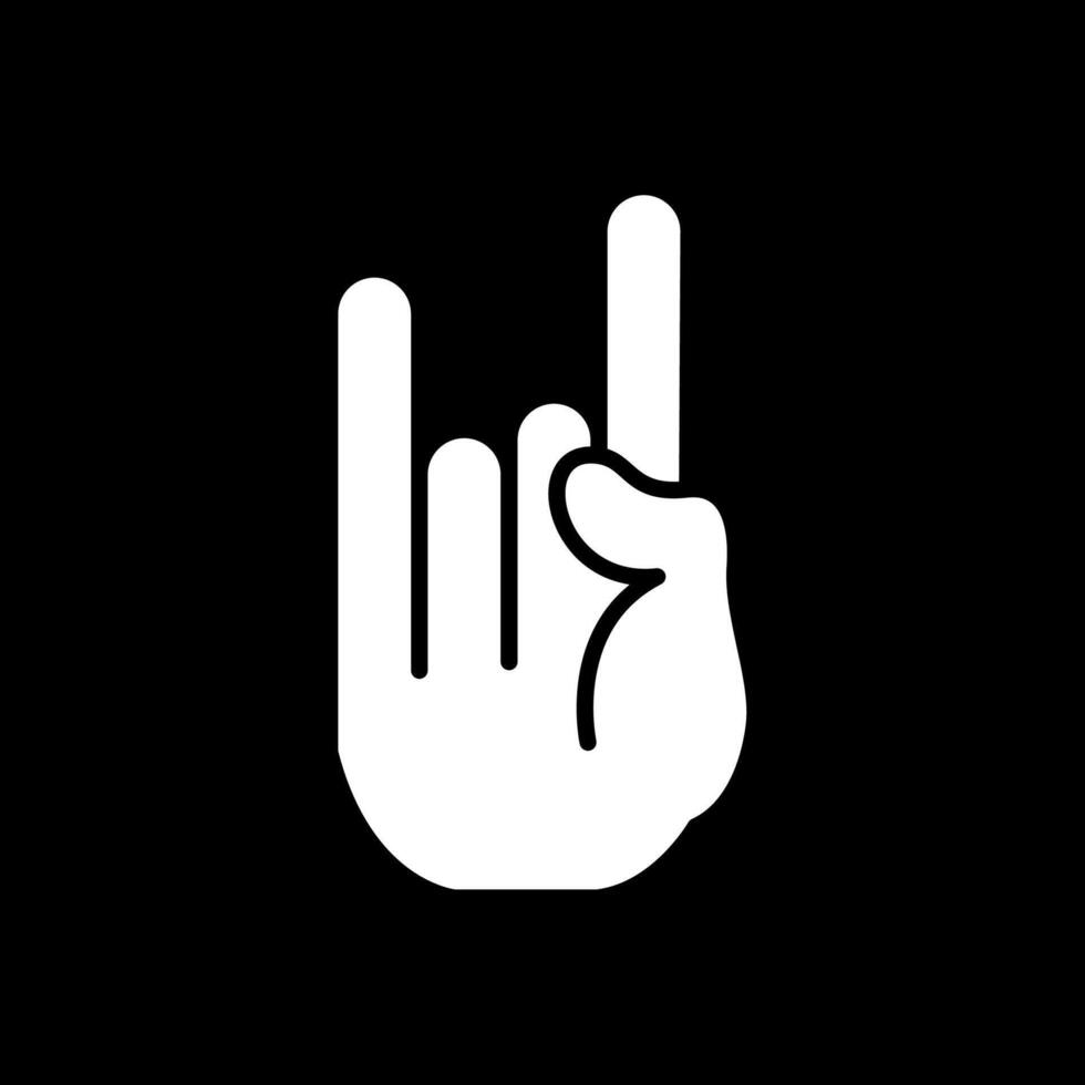 Rock And Roll Glyph Inverted Icon Design vector