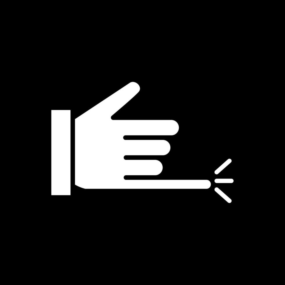 hand Call Glyph Inverted Icon Design vector