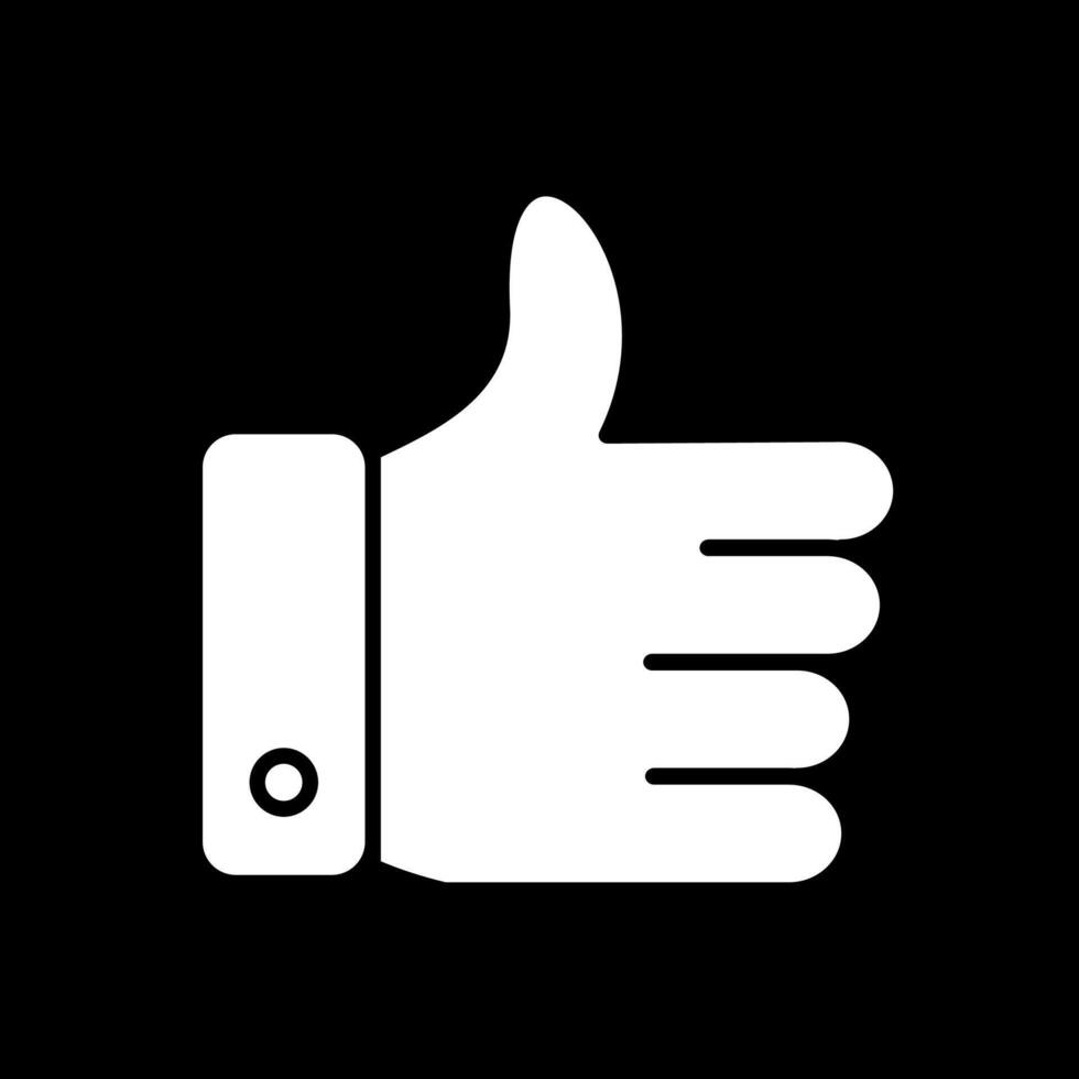 Like Glyph Inverted Icon Design vector